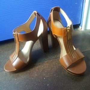 Michael Kors Berkley Lock Leather Platform Sandal